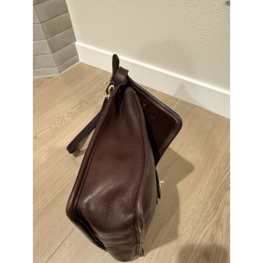 Vintage 90s Coach Willis 9927 Mahogany Brown Leather Crossbody Bag Purse Satchel - Picture 10 of 12